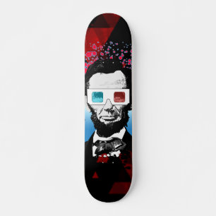 Abraham Lincoln Pop Art Abstract Triangle Street Skateboard