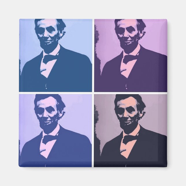 Abraham Lincoln Pop Art Magnet (Front)