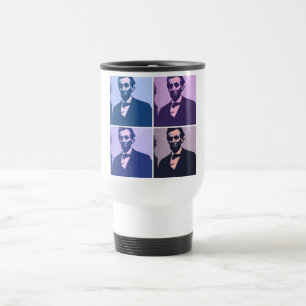 Abraham Lincoln Pop Art Travel Mug