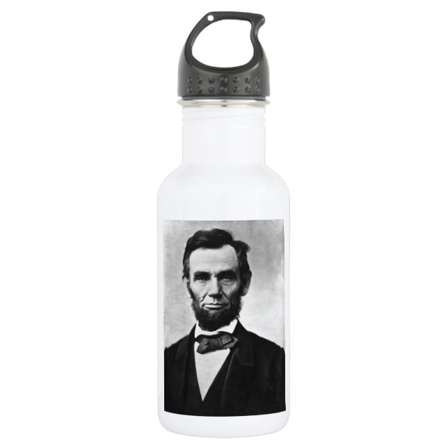 Abraham Lincoln Portrait 532 Ml Water Bottle (Front)