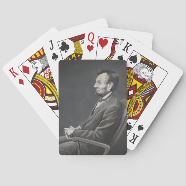 Abraham Lincoln Portrait Art Playing Cards (Back)