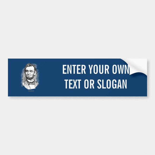 Abraham Lincoln Portrait Bumper Sticker (Front)