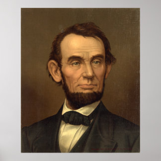 ABRAHAM LINCOLN Portrait by Strobridge & Co Poster