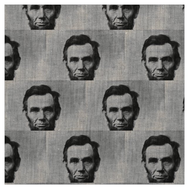 Abraham Lincoln Portrait Fabric (Swatch)
