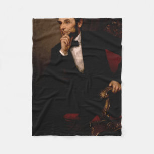 Abraham Lincoln Portrait George Peter Healy Fleece Blanket