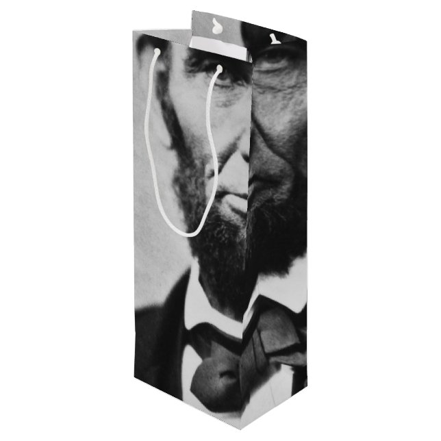 Abraham Lincoln Portrait Wine Gift Bag (Back Angled)