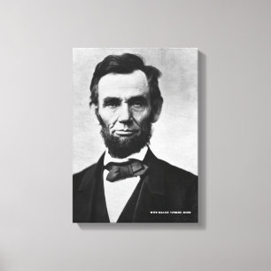 Abraham Lincoln Portrait - With Malice Towards Non Canvas Print