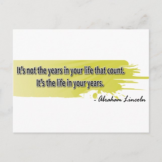 Abraham Lincoln Postcard (Front)