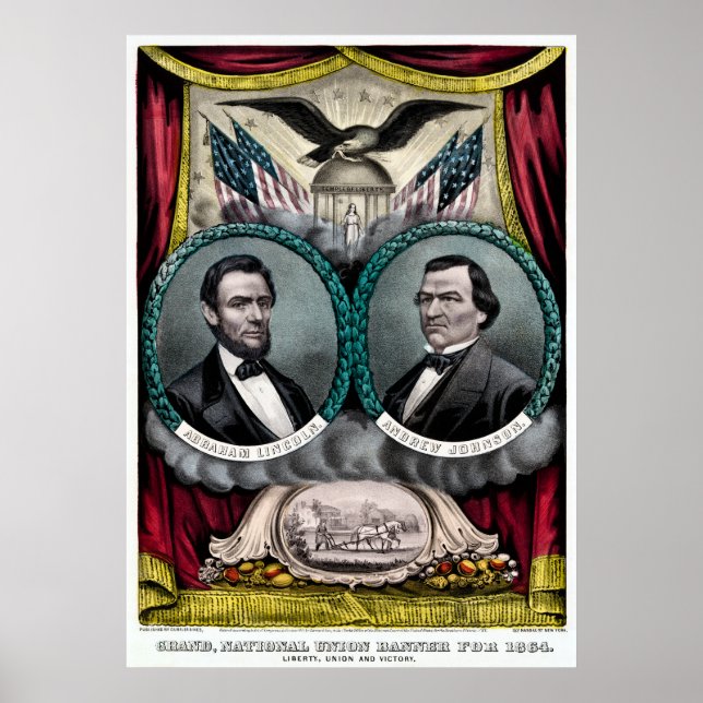 Abraham Lincoln Presidential Campaign 1864 Poster (Front)