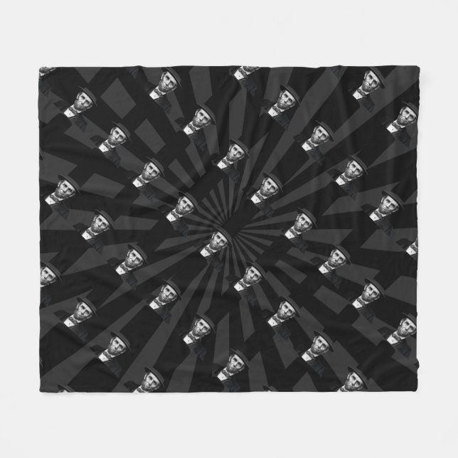 Abraham Lincoln Presidential Fashion Statement Fleece Blanket (Front (Horizontal))