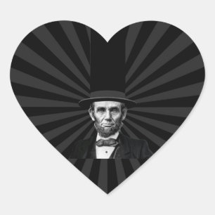 Abraham Lincoln Presidential Fashion Statement Heart Sticker