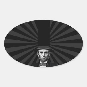 Abraham Lincoln Presidential Fashion Statement Oval Sticker