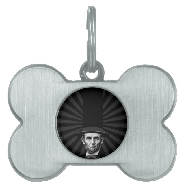 Abraham Lincoln Presidential Fashion Statement Pet Tag (Front)