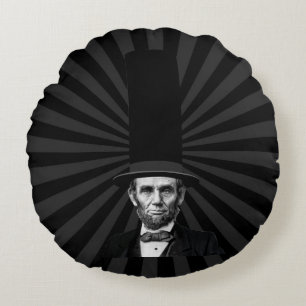 Abraham Lincoln Presidential Fashion Statement Round Cushion