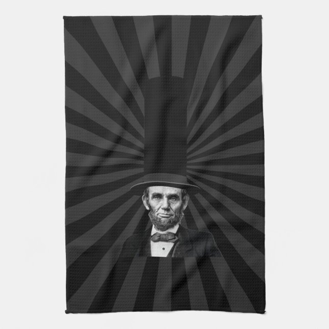 Abraham Lincoln Presidential Fashion Statement Tea Towel (Vertical)