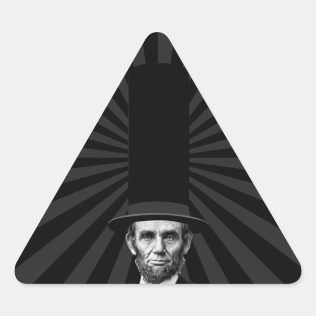Abraham Lincoln Presidential Fashion Statement Triangle Sticker (Front)