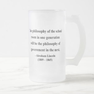 Abraham Lincoln Quote 11a Frosted Glass Beer Mug