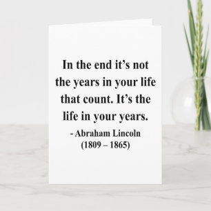 Abraham Lincoln Quote 2a Card