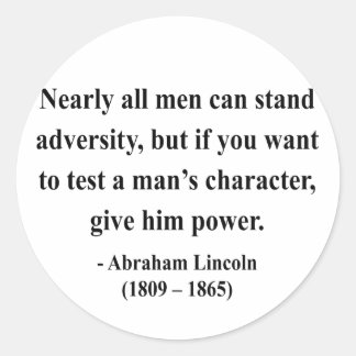 Abraham Lincoln Quote 6a Classic Round Sticker