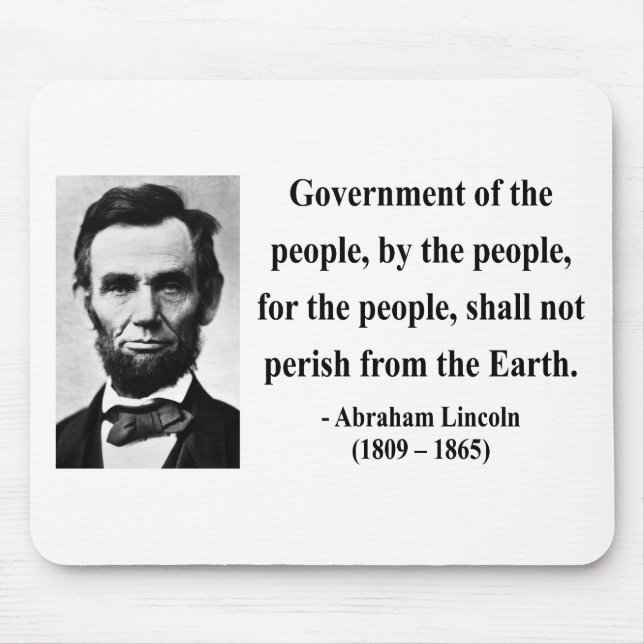 Abraham Lincoln Quote 7b Mouse Mat (Front)