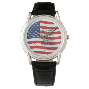 Abraham Lincoln Quote Flag Watch