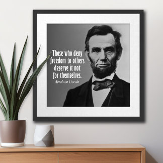 Abraham Lincoln Quote on Slavery Poster