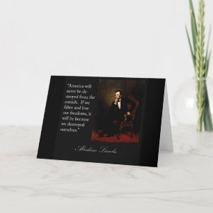Abraham Lincoln Quote & Portrait Card