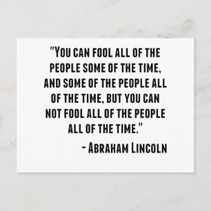 Abraham Lincoln Quote Postcard
