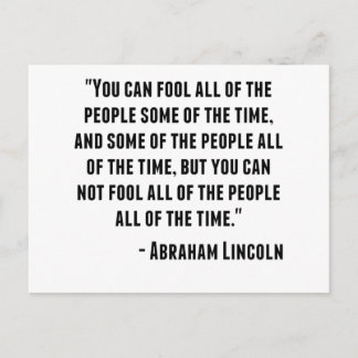 Abraham Lincoln Quote Postcard