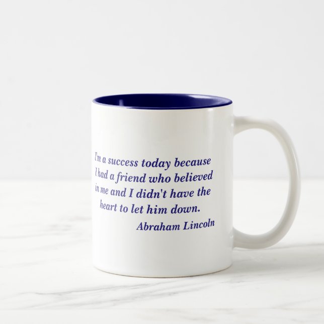 Abraham Lincoln Quote Two-Tone Coffee Mug (Right)