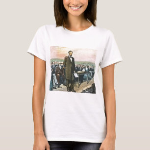 Abraham Lincoln Recites the Gettysburg Address Vin T-Shirt