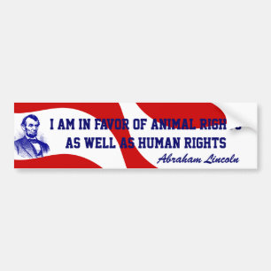 Abraham Lincoln Red White Blue Bumper Stickers