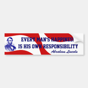 Abraham Lincoln Red White Blue Bumper Stickers