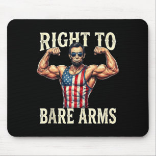 Abraham lincoln right to bare arms funny usa 4th o mouse mat