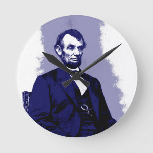 Abraham Lincoln   Round Clock