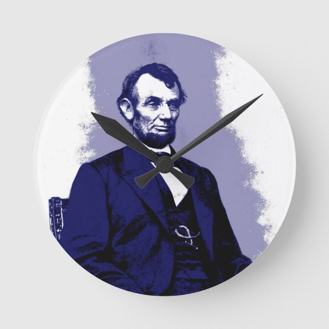 Abraham Lincoln   Round Clock (Front)