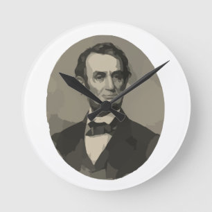 abraham lincoln round clock