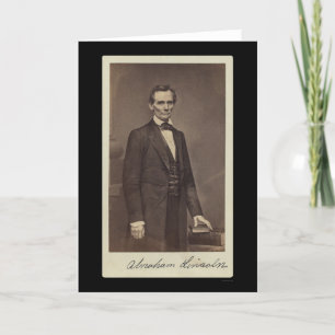Abraham Lincoln Signed Card 1860