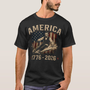 Abraham Lincoln Ski Vintage America 250Th T-Shirt