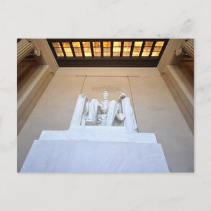 Abraham Lincoln Statue Inside Lincoln Memorial Was Postcard