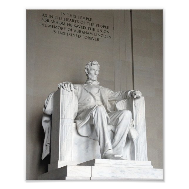 Abraham Lincoln Statue Lincoln Memorial Washington Photo Print (Front)