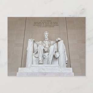 Abraham Lincoln Statue Postcard