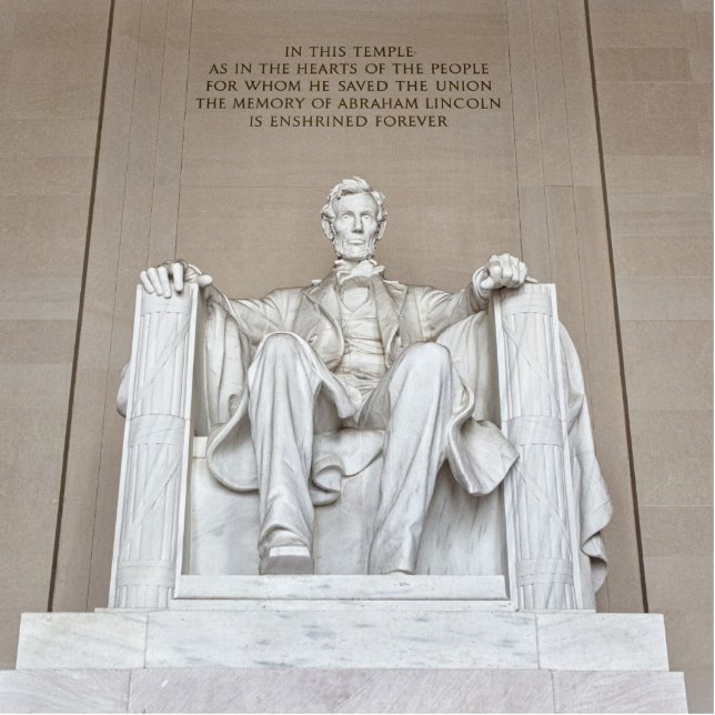Abraham Lincoln Statue Standing Photo Sculpture (Front)