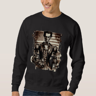 Abraham Lincoln Steampunk Killer Robot American Fl Sweatshirt