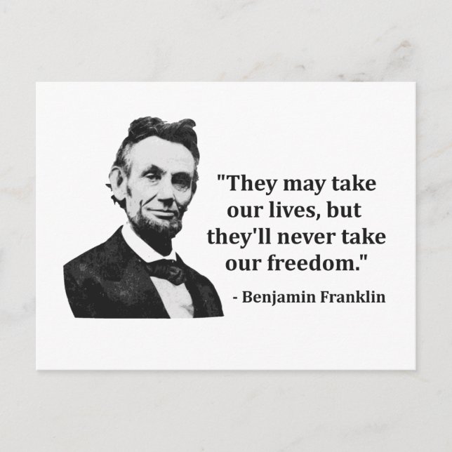 Abraham Lincoln Troll Quote Postcard (Front)