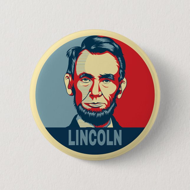 Abraham Lincoln USA President Hope 6 Cm Round Badge (Front)