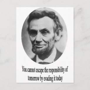 Abraham Lincoln with Quote Postcard