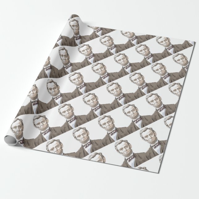 Abraham Lincoln Wrapping Paper (Unrolled)