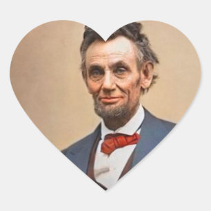 Abraham Lincolon Heart Sticker