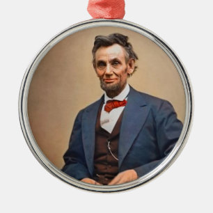 Abraham Lincolon Metal Tree Decoration